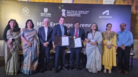 Ceremonial exchange of the DGT- Autodesk MoU - 06 Nov 2025
